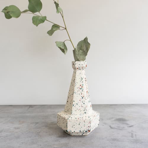Vase Hexad 06 - Kaleidoscope Terrazzo | Vases & Vessels by Tropico Studio. Item composed of synthetic