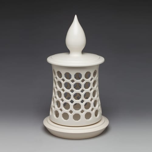 Minaret Lantern White by Lynne Meade Wescover Lamps