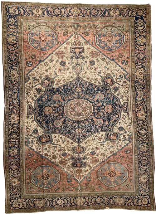 High-End Collector's Antique Rug | 8.4 x 11.4 | Majestic | Area Rug in Rugs by The Loom House. Item composed of fabric and fiber