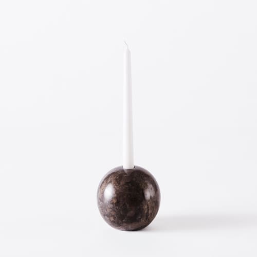 Sphere Candle Holder 12 Grey | Work by District Loom