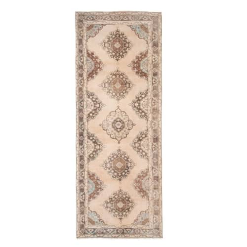 Vintage Turkish Oushak Runner 4'6" X 11'11" | Runner Rug in Rugs by Vintage Pillows Store. Item composed of cotton & fiber