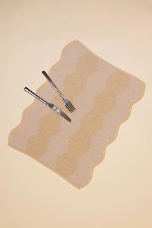 Organic Cotton/Hemp Table Mat | Coaster in Tableware by BOI. Item made of cotton works with contemporary style
