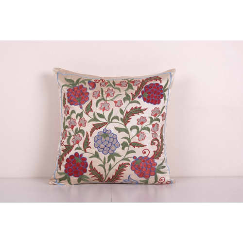 Vintage Embroidery Suzani Silk Pillow Fashioned from a Mid2 by Vintage Pillows Store Wescover
