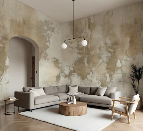 Castle Walls II - Luxe Textured  Luxury Wallpaper Murals | Wall Treatments by ELLE WALLS