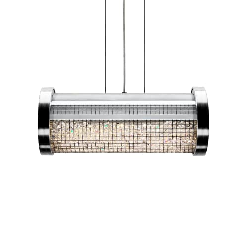 Crystal Cage LED Pendant | Pendants by Michael McHale Designs. Item composed of steel & glass
