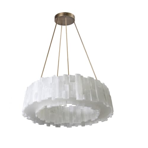 Alan Mizrahi PS1078 Marakesh Selenite Chandelier | Chandeliers by Alan Mizrahi Lighting Design