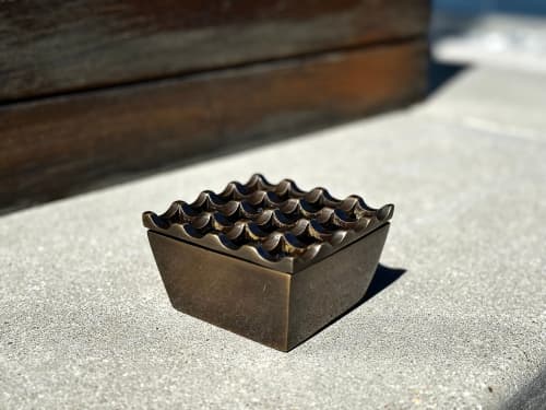 Antique Brass Windproof Ashtray | Ash Tray in Tableware by Rikan
