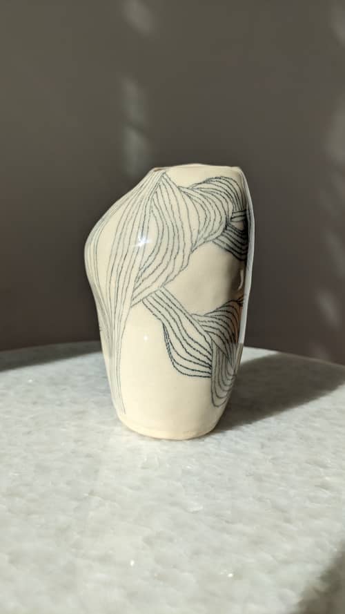 Camelia vase | Vases & Vessels by TinyDogCeramics. Item composed of ceramic