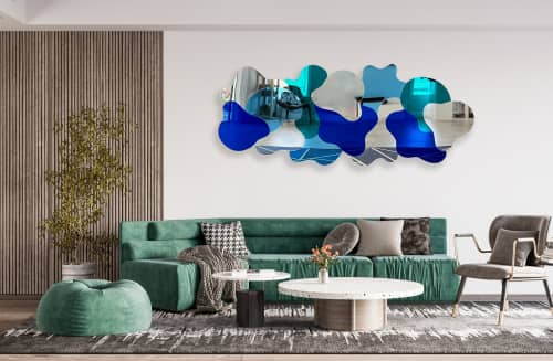 Oversized Multicolor Wall Art / Mirrored Acrylic Art/ Wall A | Wall Sculpture in Wall Hangings by uniQstiQ