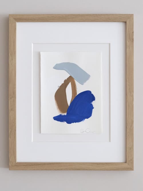 Abstract Mini No. 10 | Oil And Acrylic Painting in Paintings by Cait Courneya. Item made of paper
