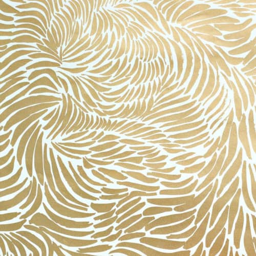 Plume | Rich Gold | Wallpaper in Wall Treatments by Jill Malek Wallpaper. Item made of paper