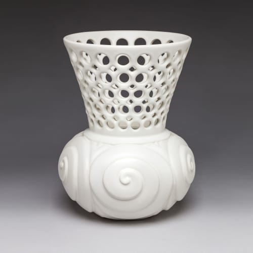 Spiral Shell Pierced and Carved Vessel | Decorative Objects by Lynne Meade