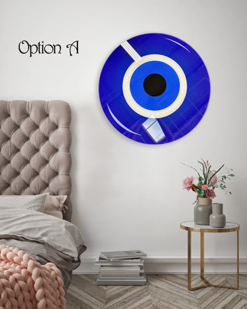Evil Eye /Custom Colors / Mirrored Acrylic Art/ Wall Art / M | Wall Sculpture in Wall Hangings by uniQstiQ. Item composed of synthetic