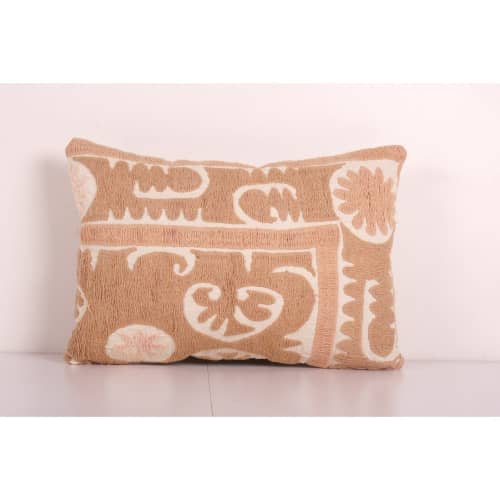 Exquisite Washed Neutral Tan Terrific Art Accent Pillow Cove | Cushion in Pillows by Vintage Pillows Store