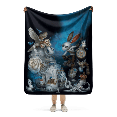 "Into The Well" Sherpa Blanket | Linens & Bedding by Greg "CRAOLA" Simkins