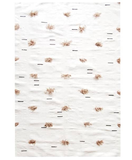 Soft Sand White Handwoven Cotton Rug | Area Rug in Rugs by Mumo Toronto. Item made of cotton