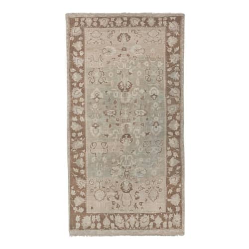 Vintage Turkish Karapinar Rug With Venetian Renaissance | Area Rug in Rugs by Vintage Pillows Store. Item made of cotton with fiber