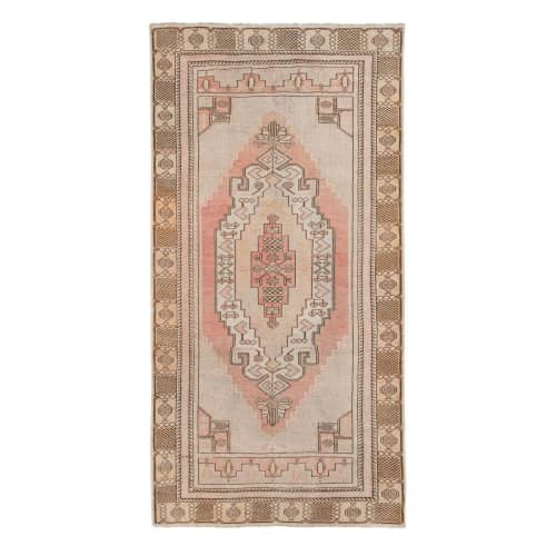 Vintage Turkish Konya Taspinar Rug With Venetian Renaissance | Area Rug in Rugs by Vintage Pillows Store. Item composed of cotton and fiber