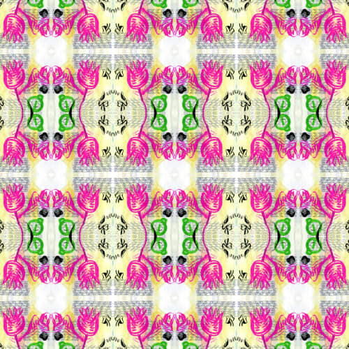 Tolipa Gesheriara, Fuchsia | Fabric in Linens & Bedding by Philomela Textiles & Wallpaper. Item composed of cotton