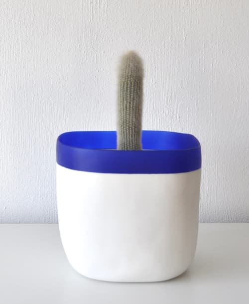 Cuadrado Band Large Vessel | Vase in Vases & Vessels by Tina Frey. Item composed of synthetic
