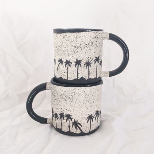 Palm Tree Mug | Drinkware by btw Ceramics. Item composed of ceramic