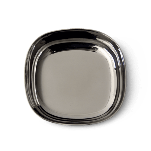 Sculpt Small Platter In Stainless Steel by Tina Frey Wescover Serveware