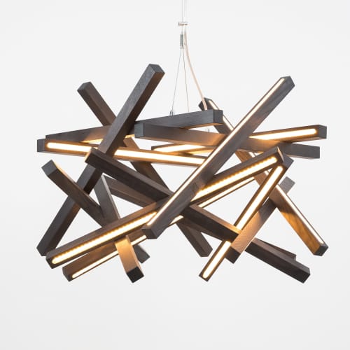 Torus | Chandeliers by Next Level Lighting. Item made of wood