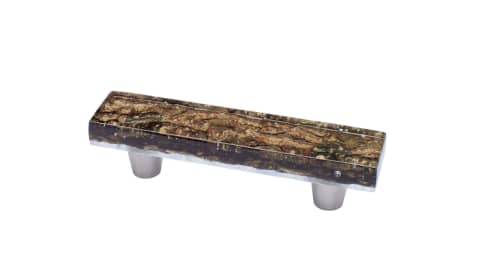 Pearl Black Gold 3" CC Pull | Hardware by Windborne Studios. Item composed of stone and glass