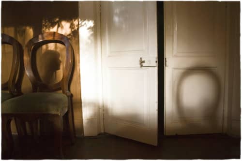 Camila, Profile  shadow with chairs - Fine Art Photograph | Photography by Louise O'Gorman