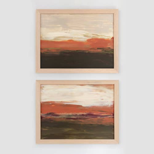 Saffron Earth No. 1 and No. 2 - Original Set | Oil And Acrylic Painting in Paintings by Julia Contacessi Fine Art
