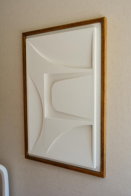 No. 05 Japandi Plaster Wall Relief - Scandinavian Neutral Decor | Wall Sculpture in Wall Hangings by Joseph Aurelius