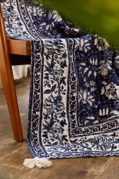 Zuma Throw Blanket | Linens & Bedding by CQC LA. Item composed of cotton