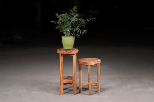Maple Plant Stand Set | Side Table in Tables by Urban Lumber Co.. Item composed of maple wood