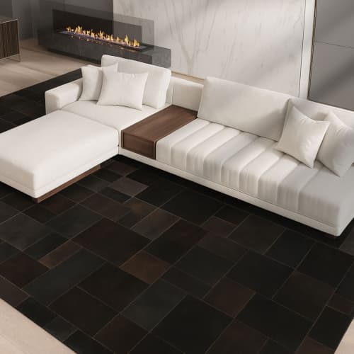 HANDMADE LUXURY LEATHER PALM BEACH AREA RUG | 8 X 10 Ft | Rugs by KAYMANTA | Luxury Rug Makers