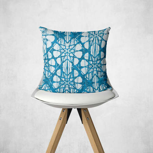 Batik Tock Throw Pillow | Pillows by Odd Duck Press. Item composed of cotton