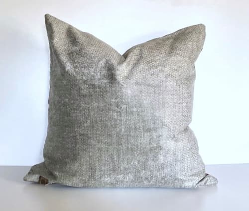 Silver Marlin 22 x 22 Pillow | Pillows by OTTOMN. Item made of cotton