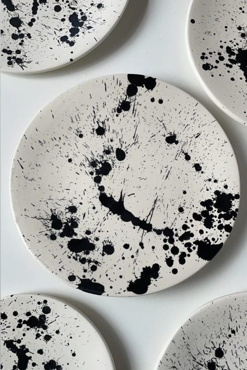 Rock Ceramic Dessert Plates - Set of 2 | Dinnerware by OWO Ceramics. Item composed of ceramic