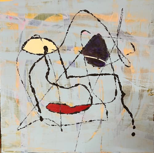 The Boxer (24"x24") | Mixed Media in Paintings by The Art Of Gary Gore