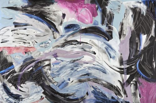 Raven | Oil And Acrylic Painting in Paintings by Eugenie Diserio. Item composed of canvas and synthetic in mid century modern or contemporary style