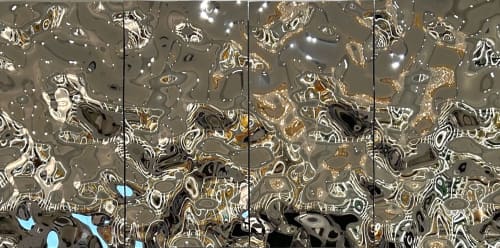 Aqua High Wave Wall Décor Horizontal | Decorative Objects by PlusObject