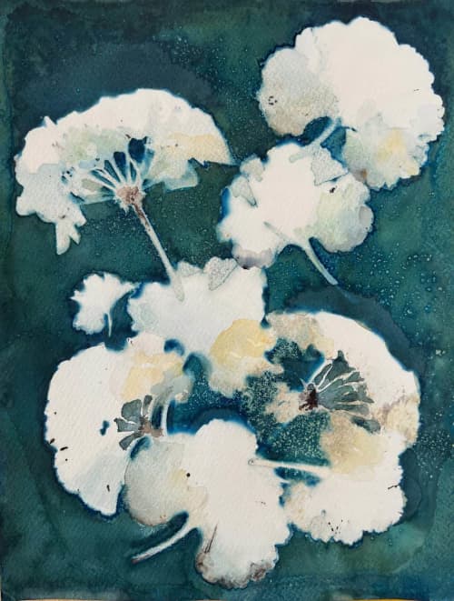 Geranium One | Prints in Paintings by Kathy Ferguson Art