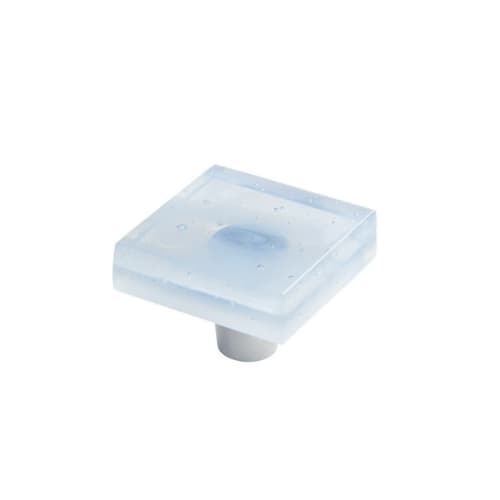 Glassia Indigo Mist Square Knob | Hardware by Windborne Studios. Item composed of glass