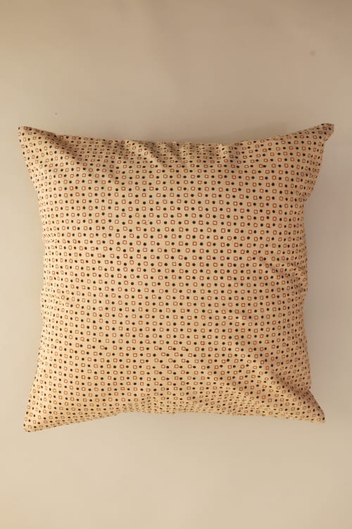 Soft Field Kalamkari Pillow | Pillows by Ninéh