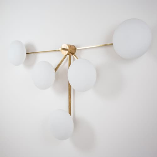 Stella Fan | Sconces by DESIGN FOR MACHA. Item made of brass with glass