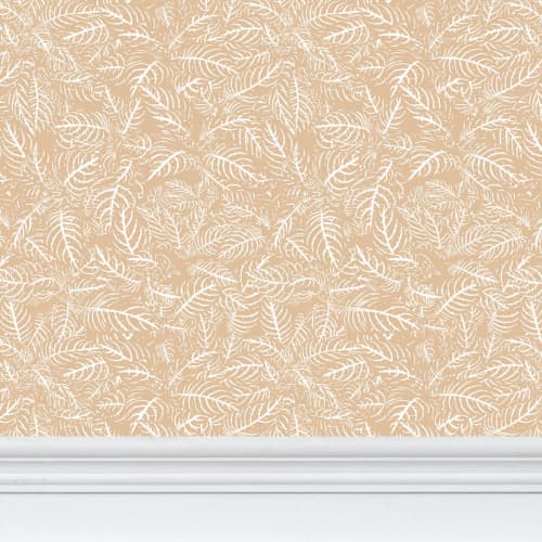 Zebra Plant Beige - Wallpaper Medium Print | Wall Treatments by Sean Martorana. Item made of paper