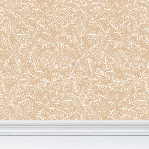 Zebra Plant Beige - Wallpaper Medium Print | Wall Treatments by Sean Martorana. Item made of paper