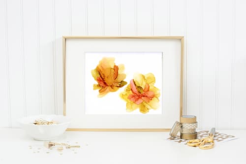 saffron blooms | abstract original art | Watercolor Painting in Paintings by Megan Spindler