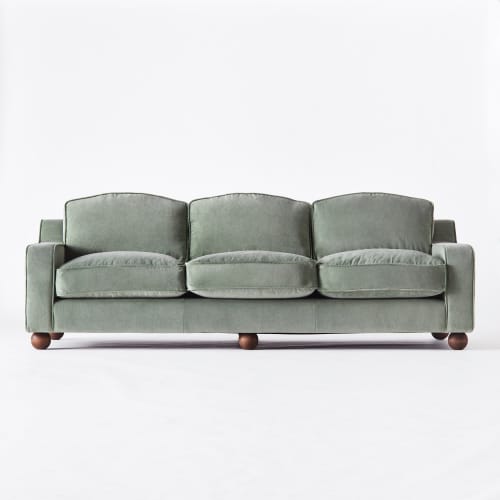 Lola Sofa Velvet Green | Work by District Loom