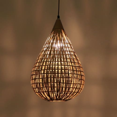 Orion Water Drop Hanging Lamp | Pendants by Home Blitz. Item made of wood & metal compatible with country & farmhouse and modern style