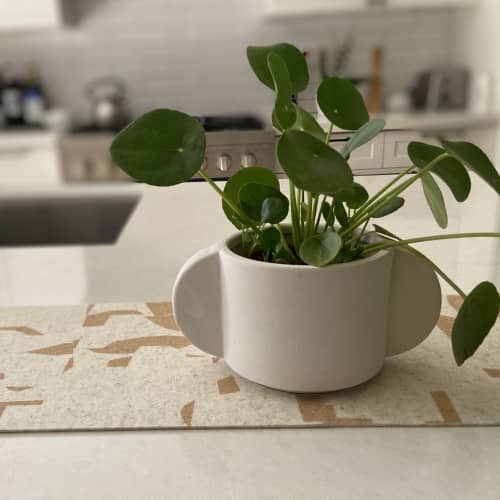 Table Runner Merino Wool Felt Fragment Bamboo | Linens & Bedding by Lorraine Tuson